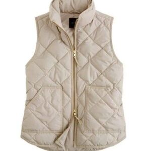 J. Crew Light Tan Quilted Vest
